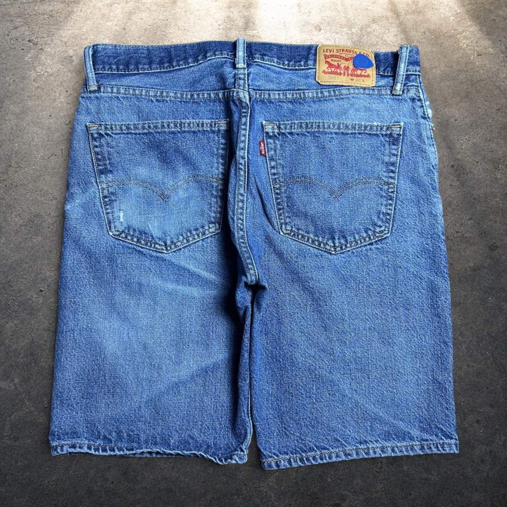 Levi's 505 Regular Fit Denim Shorts Blue Vintage Skater‎ Baggy Size 36